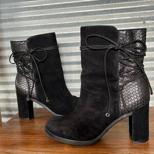 Johnston and Murphy heels. Minimal wear.